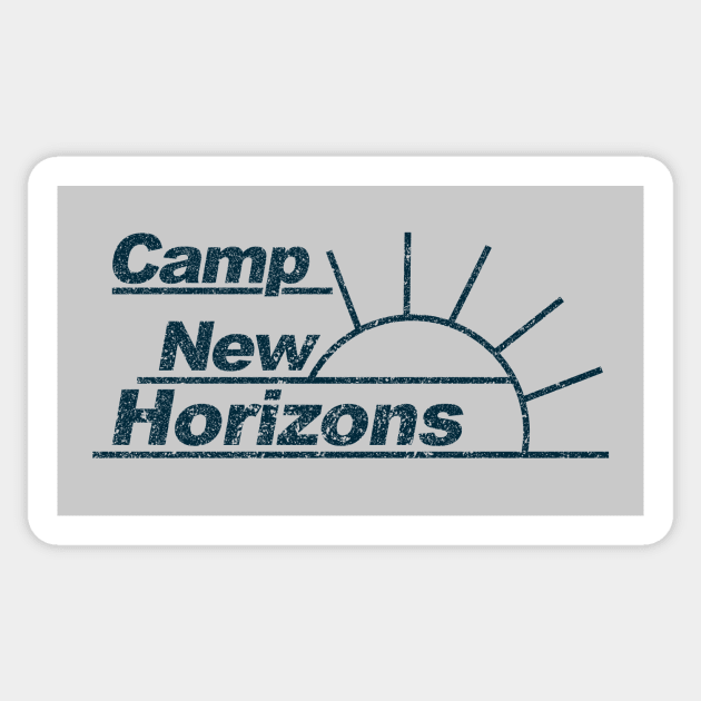 Camp New Horizons (vintage/distressed) Sticker by n23tees